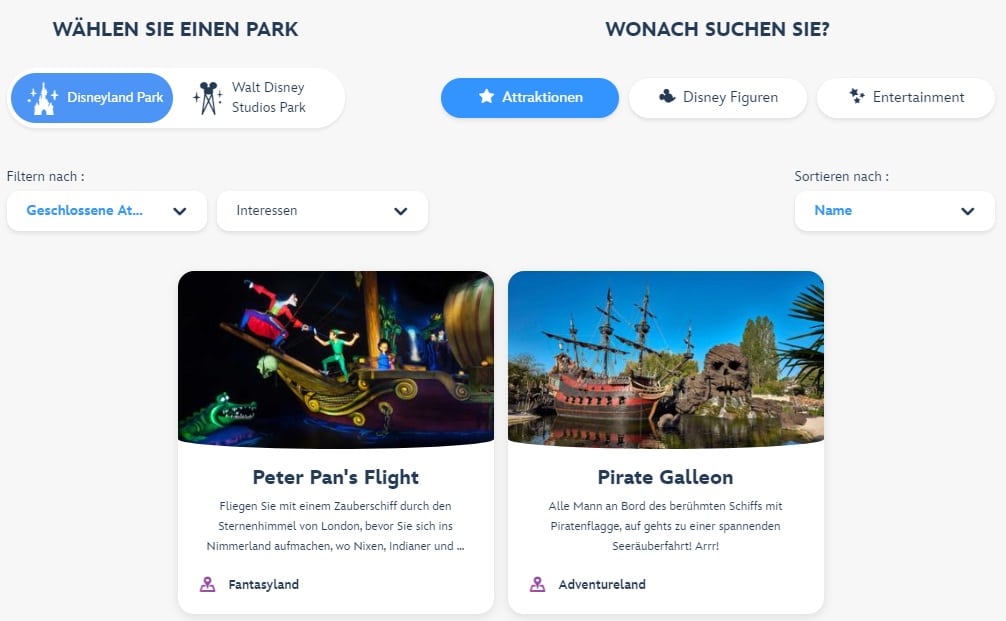 Geschlossene Attraktionen Disneyland Paris